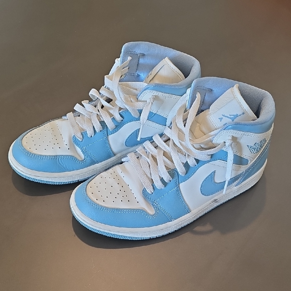 Nike Air Jordan 1 Mid Sail Worn Blue BQ6472-141 Women's US 9